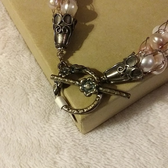 Hand Woven Pearl Necklace - Picture 2 of 5